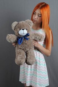 маленькая мягкая игрушка кофейная